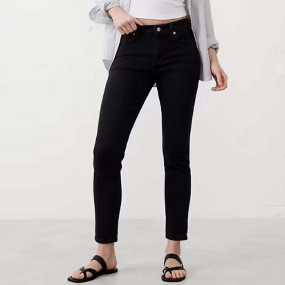 Banana Republic Black Dark Skinny Jeans Size 26 S